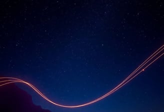 a star - spangled sky with a sky background and a text that says when