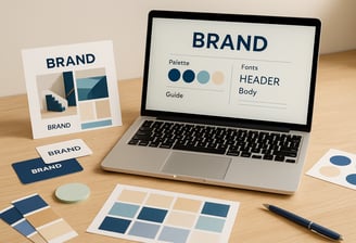 Professional brand identity kit example - logo, colors, fonts - Shapphire Sync