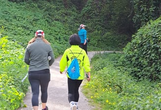 people walking on trail