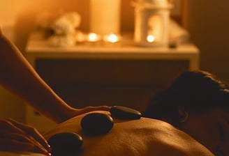 a man getting a massage at a spa