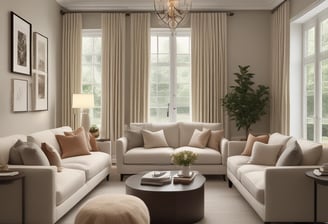 generate a modern light tone house beautifully staged