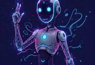 Robot humanoide que representa a Claude según Gemini.