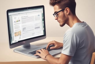 A speaker is presenting at a technology-themed event, with a backdrop displaying a title about responsive web design. The backdrop is colorful with purple and blue tones, featuring multiple logos, including IECE, CIESPAL, and Campus Party. The speaker stands at a podium with a microphone, and there is a partial view of the audience area.