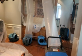 Commercial equipment for residential water cleanup