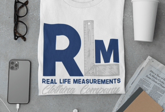 Real Life Measurements white t-shirt