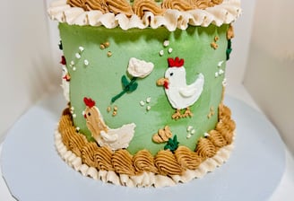 custom cake by Bunny's Bakery, chicken cake
