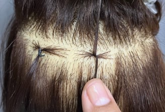 Curso mega hair ponto americano fixação