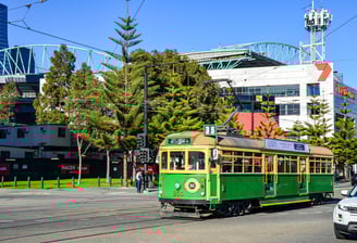 City Circle tram in Docklands, Melbourne