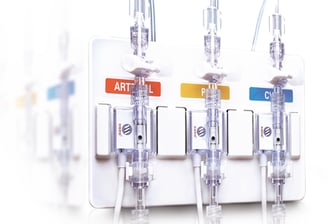 a row of three oxygen oxygen machines with oxygen