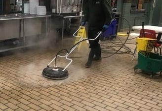 Kitchen floor cleaning