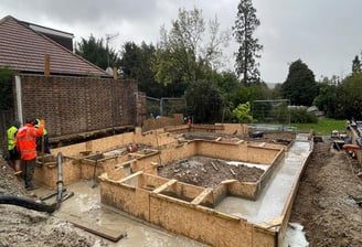 Experienced groundwork contractor at construction site