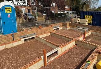 Professional groundwork contractor leveling ground