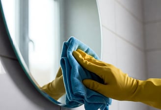 Vyleštění zrcadel a oken