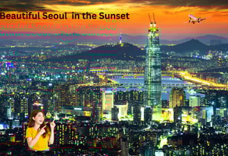 Beautiful Seoul City at the Sunset