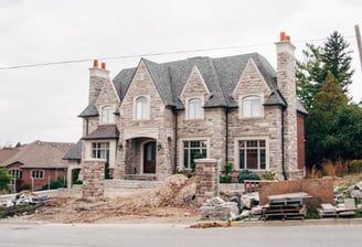 a house with a lot of rubble and rubble