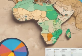 A computer screen displaying a data analytics dashboard with graphs and charts. A blue line graph shows fluctuations in data over time, and a section highlights the number of page views. A pie chart is partially visible, indicating a breakdown of different data elements.