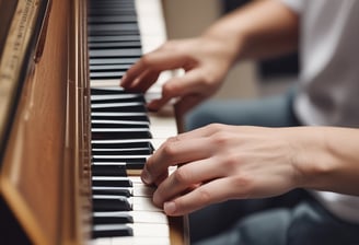 person playing piano