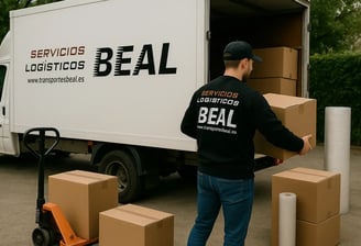 Operario de BEAL cargando camión carrozado