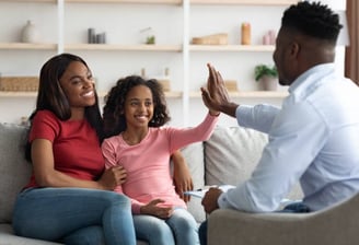 Family Therapy with a mother and daughter