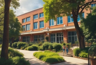 An open bilingual book with text in two languages, possibly English and Chinese, lies on a soft white surface. A pair of glasses rests above the book, and to the right, there is a sprig of small white dried flowers.