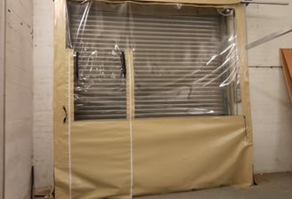 size 10 industrial zip with pvc fabric. roller htter door curtain