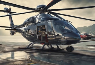 low angle photography of brown and gray helicopter