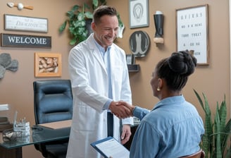 chiropractor getting a new patient