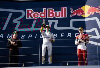 andreas Lo bue sur le podium du Redbull ring 
