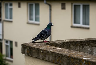 pigeons à Parempuyre sur un balcon professionnel