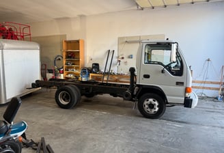 Dismantled donor truck