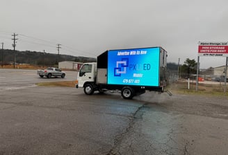 Lit led truck side view