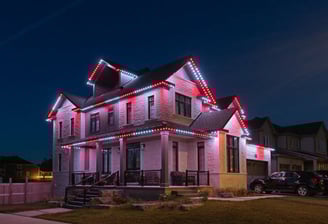 Permanent Christmas lights installed by Toronto Glow using Celebright LED system