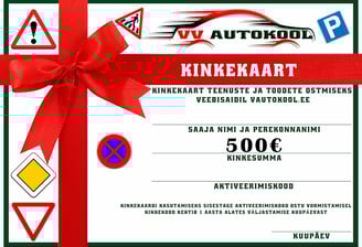 a gift certificate for a car dealer