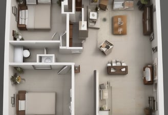 A construction site with metal sheet piles arranged in a circle in the foreground. The background shows a fenced-off area with a white tarp and a 'Hitachi' branded sign. Buildings and trees are visible in the distance.