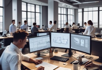 Several people wearing Citroën Racing uniforms and headphones are seated at a technical workstation with laptops and screens. They appear focused on monitoring or analyzing data.