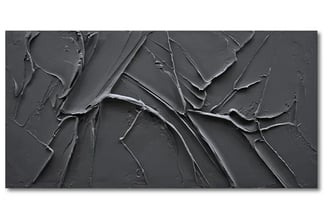 a black and white painting of a tree branch