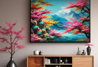 A large advertisement painted on the side of a building promotes painting your property regularly to save money, showing a rustic house silhouette. To the left, a construction site with a demolition crane indicates possible urban development. Shipping containers and a rooftop are visible, suggesting an industrial area.