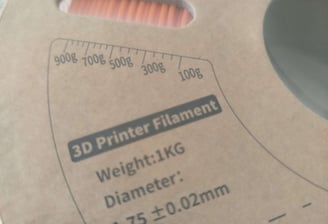 A roll of 3D printing filament
