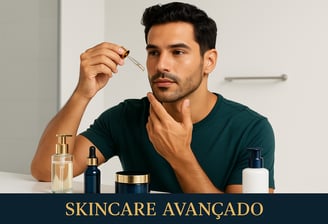 Homem cuidando da sua Beleza masculina através de um cuidado especial com a pele