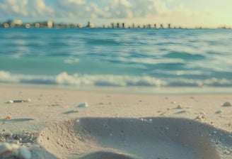 An image of a Key West Florida beach with a title for Evelyn Harper's blog