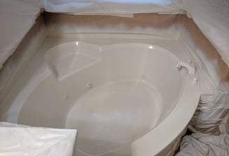 culture marble tub refinished in off white in longview texas