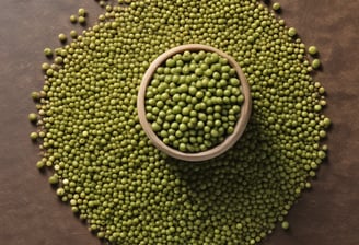 A close-up of peanuts coated in chili powder is placed on a wooden surface. Surrounding these are mounds of coarse salt and chili powder. Lime wedges are arranged in the background, adding a fresh contrast to the scene.