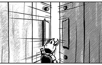Image from Kita: Part I, Princess of Orith, Tommy walking into a great hall.