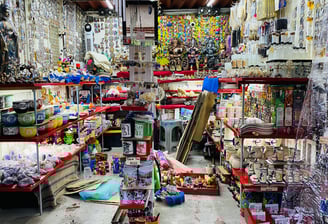 a store with lots of items in the store