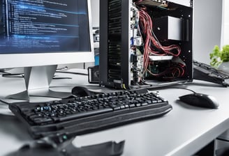 person holding pencil near laptop computer