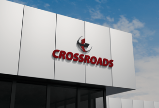 Crossroads Logistics Company building sign, representing innovative and cost-effective data reporting solutions.