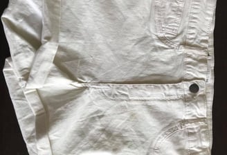 White denim shorts for women