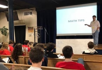 Benny teaching an ACT bootcamp to a local high school