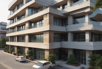 a car parked in front of a building