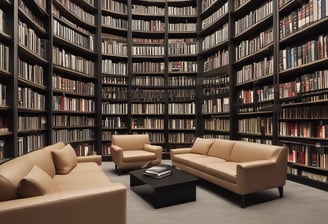 A collection of business and motivational books on a shelf, featuring titles like 'Greening Your Business,' 'Billions of Entrepreneurs,' 'Great Again,' and 'Higher Ambition.' The books are arranged vertically, showing a variety of colors and sizes.